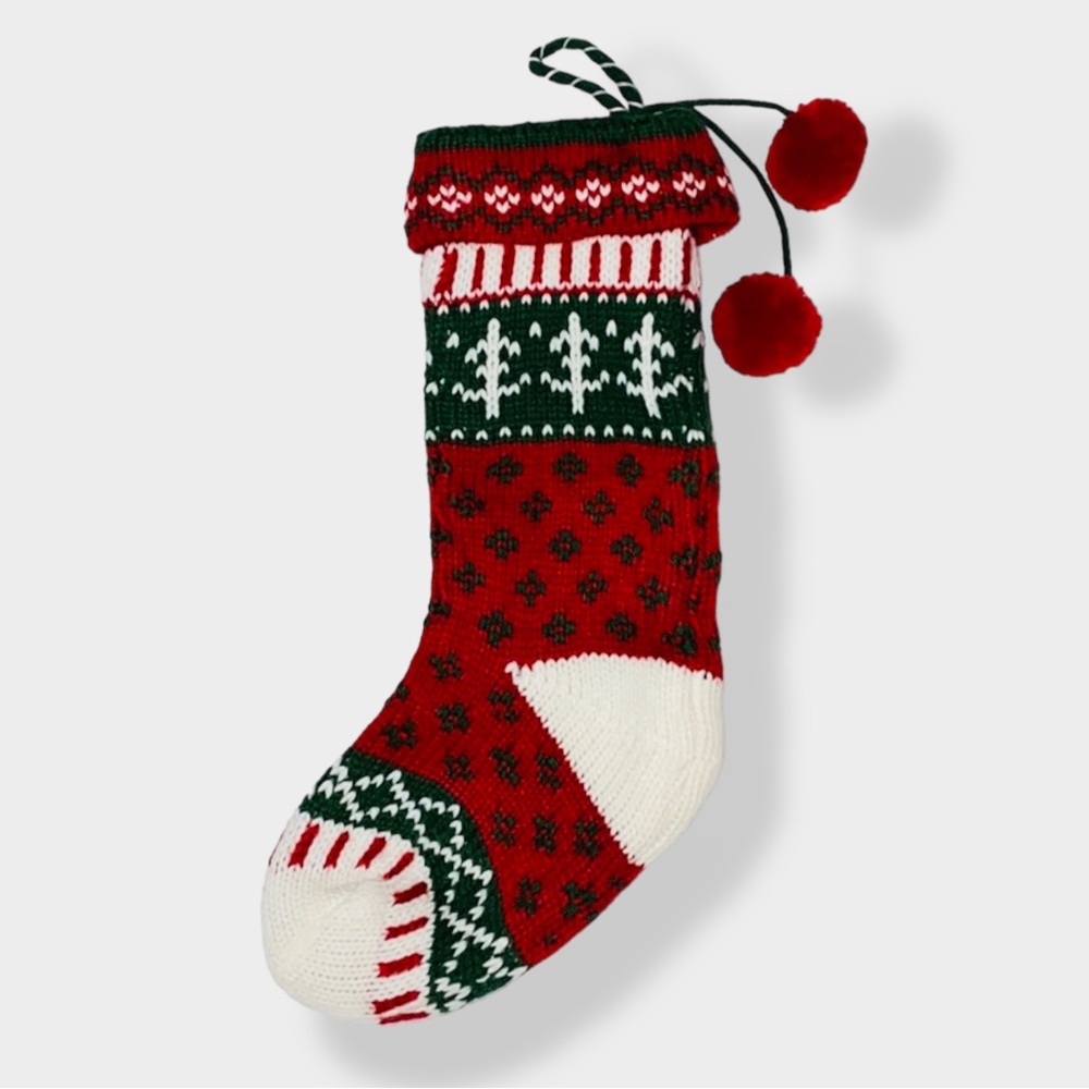 NWT: Festive Christmas Stocking • Swiss Sweater Design